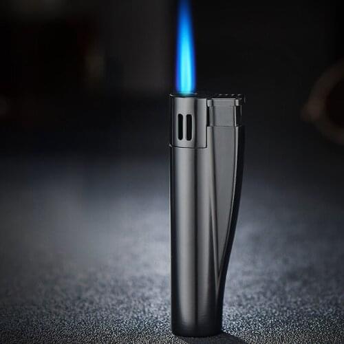 Personality Straight Into Creative Metal Inflatable Windproof Flame Lighter Simple and Elegant Regalos Para Hombre Originales