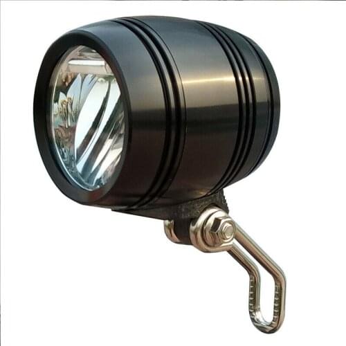 Bike Front Head Light Lamp for HUB Dynamo with Rearlight Cable Compact Bright MC889