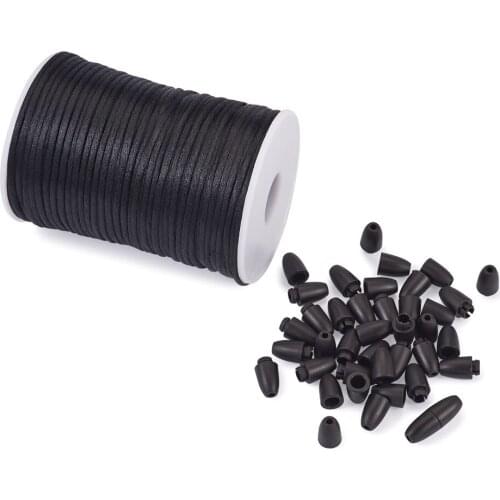 Plastic Break Away Safety Clasp Buckle with 2.5mm Polyester Braided String Cords for Necklace Bracelet Jewelry DIY Craft Making