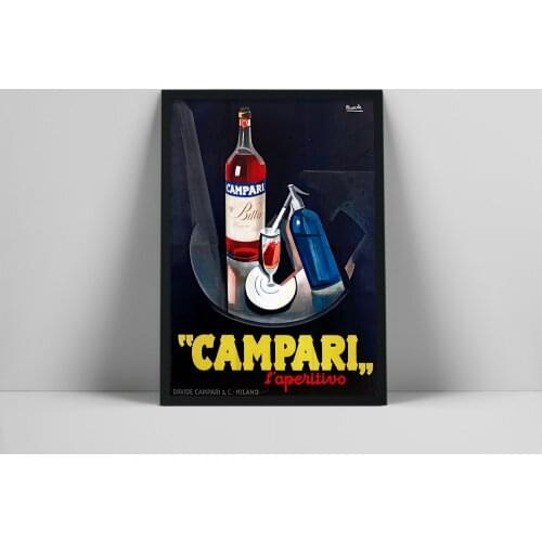 Campari l'aperativo Poster, Vintage Beverage, Campari Vintage advertising, Retro Affiche poster, Art Print, Campari poster p