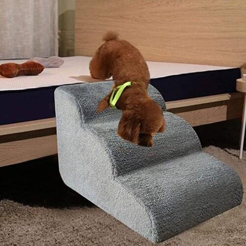 3 Steps Small Dog Cats Pet Removable Non-slip Ramp Climbing Detachable Ladder Free To Match The Ladder Dog Stairs Pet Ladder G3