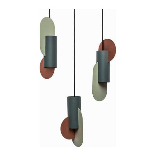 Nordic Simple Creative Geometric Drawing Led Pendant Lights Coloured Danish Design Restaurant Bedroom Model Room Art Decor Home