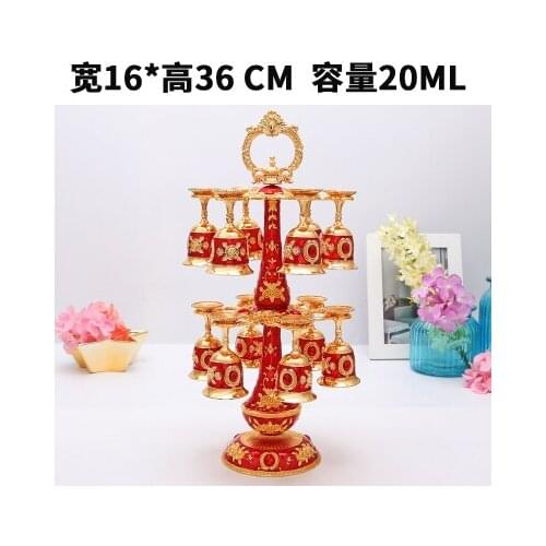 Glass set family european-style liquor a small glass upside down personality small glass frame creative display