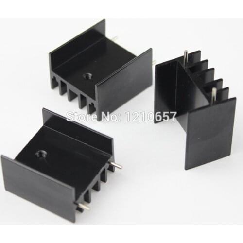 5 pcs lot 25x23x16mm Triode Transistor IC Heat Sinks Aluminum Heatsink Radiator With Needle