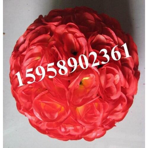 SPR silk rose flower balls optional-color kissing wedding ball-wine red-40cm