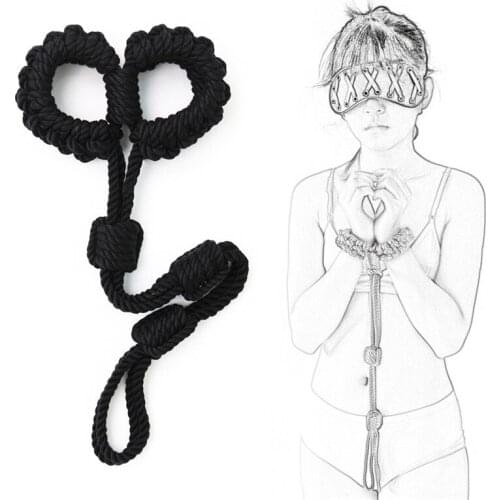 Adult Game Handcuffs Shibari Rope Bondage Restraints Submissive BDSM Gear for Women Couples SM Tying Sex Toys Wrist Ankle Cuffs
