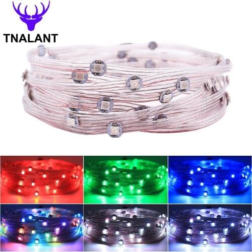 WS2812B Smart Pixel 5050 RGB Pre-Soldered String Strip WS2811 IC Individually Addressable 50leds/100leds DC5V