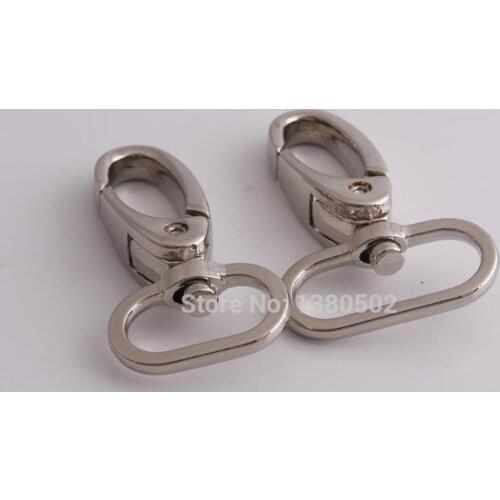 10PCS nickel plated metal Snap Hooks buckles Swivel Lobster Clasps clip for bag backpack
