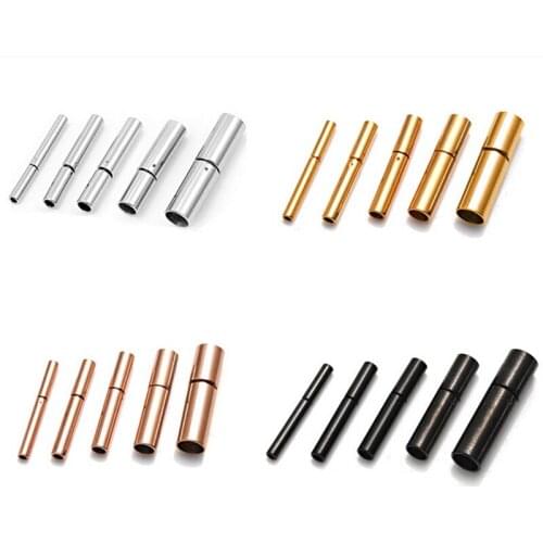 2pcs/lot Stainless Steel Clasps Gold/Silver/Rose Gold/Gun Black Hooks For Leather Diy Necklaces & Bracelets Jewelry Making