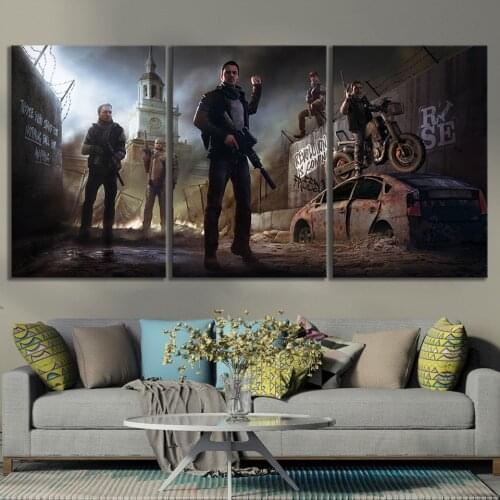 3 Panels Shooting Game Homefront The Revolution Poster Artwork Canvas Paintings Living Room Wall Art Paintings
