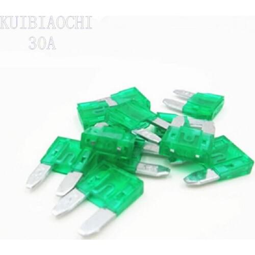 50pcs/lot 30A MINI Car Fuse Auto Car Truck ATC Mini Blade Trumpet Car Fuses 30A AMP Wire Set P5