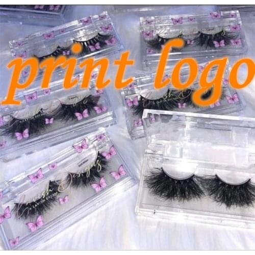 Acrylic Square Case With Tray Print logo Flip and pull box Wholesale Plasticprint logo Lashes Private Label Logo Packing Box