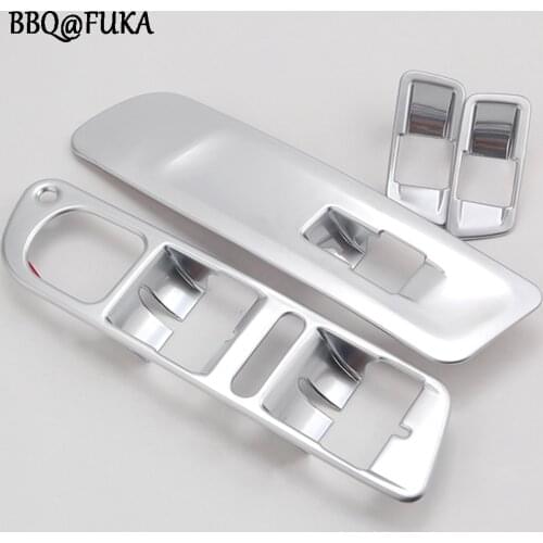 BBQ@FUKA 4pcs/set ABS Car Window Switch Control Button Cover Trim Frame Decoration Fit For VW Tiguan 2010-2012 Car Styling