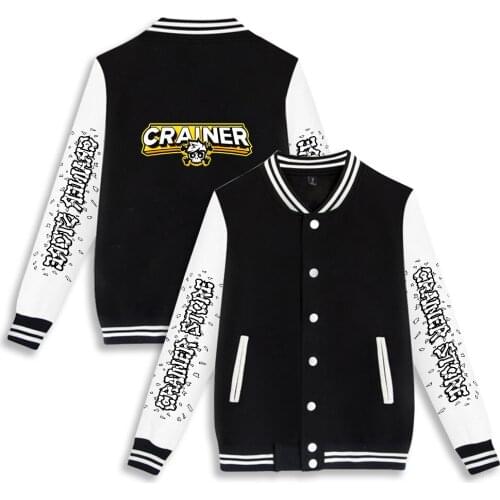 Anime Crainer Fashion Prints Baseball Jackets Women Men Long Sleeve Jacket Hot Sale Casual Streetwear Clothes Kawaii Streetwear