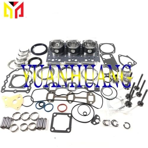 Oversized +0.50 Piston & Ring D902 Engine Rebuild Kit & Valve Seat Guide Overhual Repair Gasket Set For KUBOTA Excavator Tractor