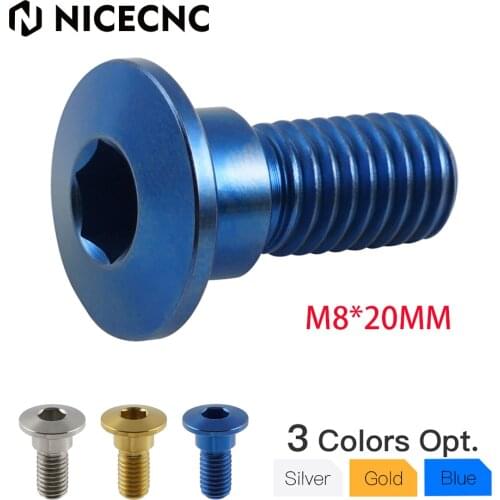 NICECNC M8 x 20MM ATV Rear Brake Rotor Screw Bolt For Yamaha Raptor 700 2006-2021 700R 2011-2021 700R SE 2014-2020 Alloy Parts