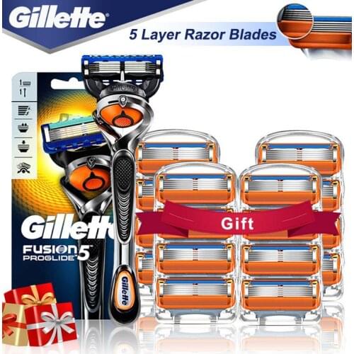 Razor New Gillette Blades Fit Fusion 5 For Men Shaving Safety Manual Mens shaver Machine Replacement Heads Straight blade