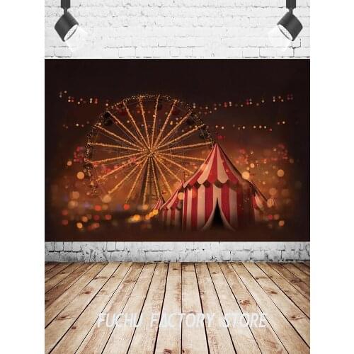 Birthday Party Circus Theme Clown Play Show Red Curtain Baby Child Background Photography Backdrops For Photo Studio