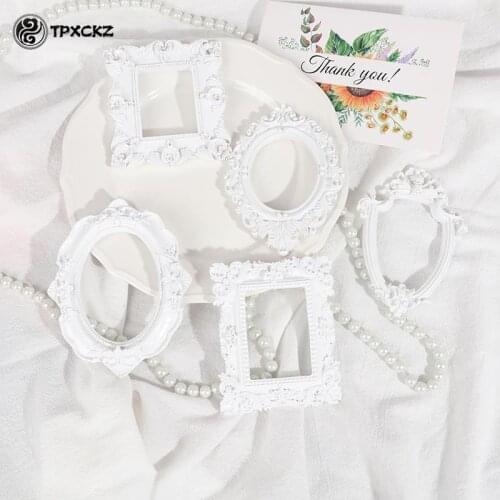 Retro Photo Frame Manicure Cosmetics European Ornaments Photography Backgro White