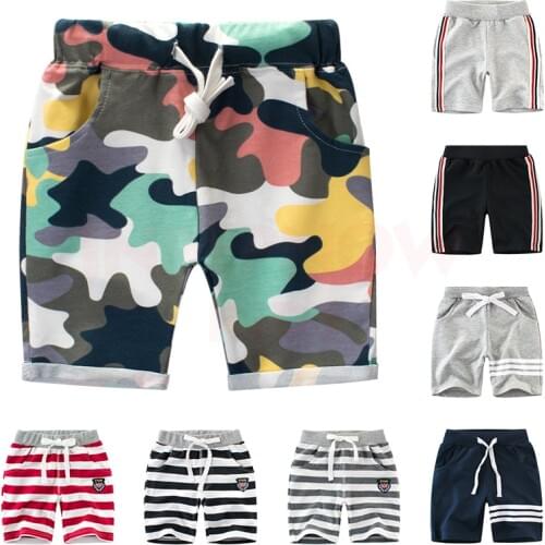 INPEPNOW Camouflage/Stripe Childrens Shorts for Boy Sport/dance Summer/Spring Kids Shorts for Girls Pants Baby Clothes CZX39