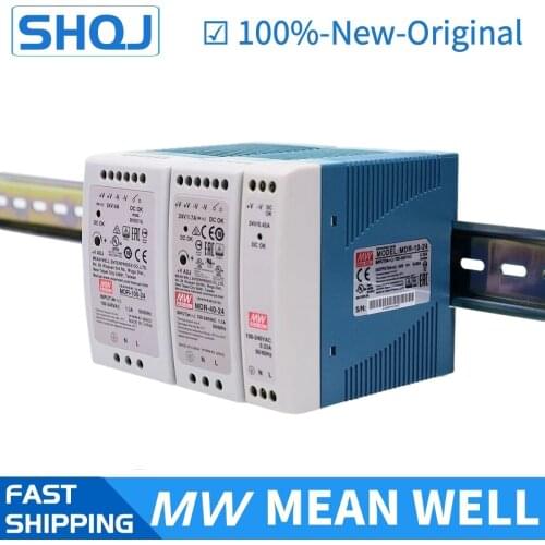 MEAN WELL MDR-10 20 40 60 100 - 5 12 15 24 48 meanwell MDR -10 -20 -40 -60 -100 W 5 12 15 24 48 V Output Industrial DIN Rail