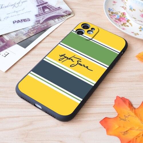 Ayrton Senna Helmet Print Soft Silicone Matt Case For Apple iPhone Case