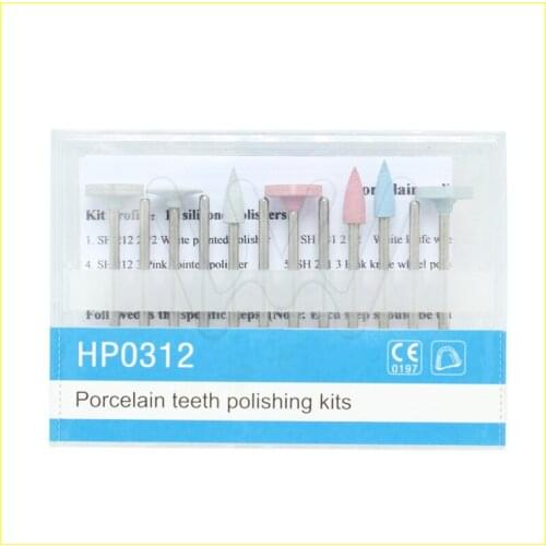 12Pcs/Set HP0312 Porcelain Teeth Polishing Kit Used for Dental Low-Speed Handpiece Teeth Whitening Oral Hygiene
