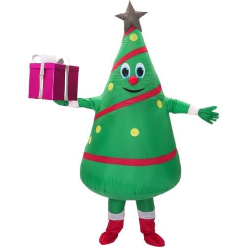 Inflatable Green Christmas Tree Mascot Costume Party Game Dress Outfits Advertising Promotion Chic Carnival Cartoon Character