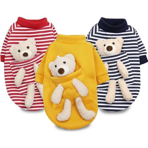 2020 New Arrival Cute Wombat Dog Cat Pet Clothes Qiu Dong Fleece Cartoon Products Small Medium-Sized Dog Clothing Wholesale