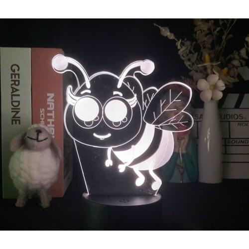 Room Animal Night Light LED Lovely Spider 3D Neon Desk Lamp Bluetooth Base Color Change Nightlight with Remote Kids Friends Gift