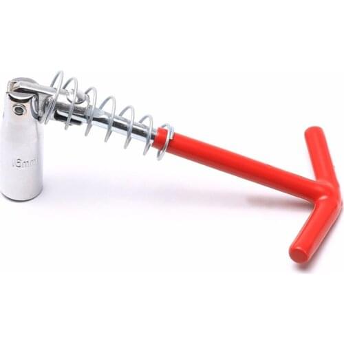 Unique Universal Car 16mm/0.6" 21mm Spark Plug Removal Tool Spanner Socket Wrench T-Handle T-Bar 220mm/8.8" T Grip Handle