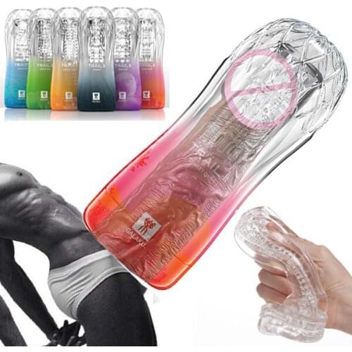 Vacuum Sex Airplane Cup Artificial Soft Pussy Transparent Vagina Pocket Sucking Male Penis Masturbator Endurance Sports Sex Toys