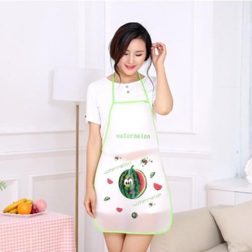 Cartoon Fruit Waterproof Apron Oil-proof Cooking Gown Kitchen Cooking Fashion Home Adult Female Waist