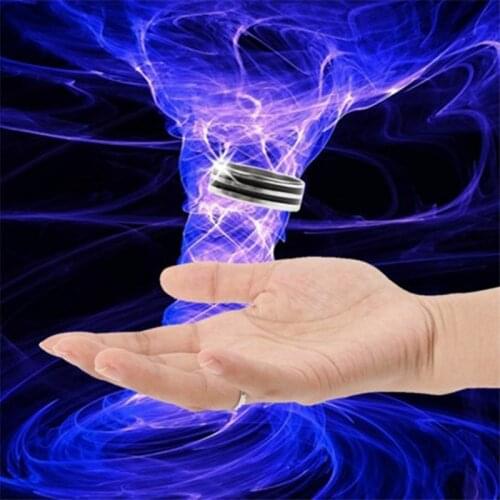 Magic Show Magic Trick Floating Ring Magic Flying Card Floating Coin Effect Invisible Suspension Magic Props Thumb Rings