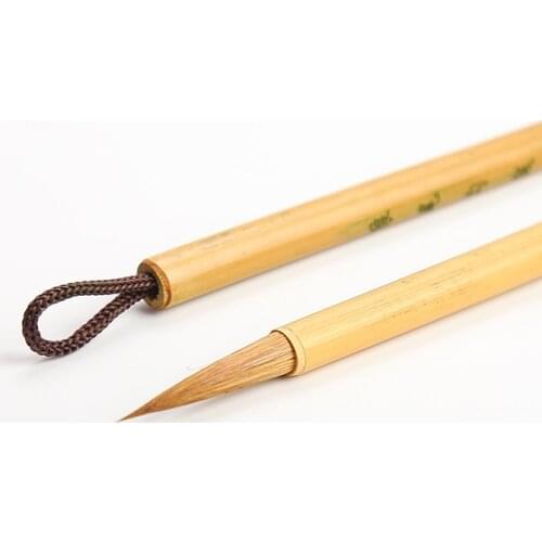 Zhixian Lake brush pure wolf hair wolf tail hook line brush practice small thin gold calligraphy to write small regular script