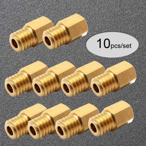 10pcs/set Hex Type Main Jets 5.2x0.75mm Thread 6mm Head for MIKUNI Carburetor VM/TM/TMX RX100 AX100 TM24 27 28 Injector Nozzle