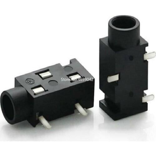 10Pcs PJ-320B headphone jack three-leg patch mono interface 3.5MM audio socket