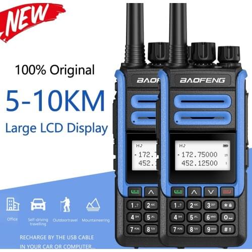 2pcs BaofengBF-H7 Walkie Talkie 10W High Power Tri-power 10/5/1W Dual band UHF VHF Transmitter Upgrade of UV-5R Two Way Radio