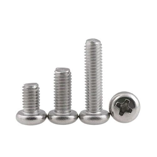 20pcs M4 screws Phillips screw round head bolts pan cross slot bolt thread nails 304 stainless steel threaded nail 35mm-100mm