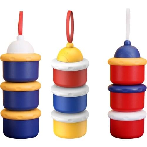 4-Grids Portable Baby Food Storage Box Infant Essential Cereal Holder Milk Powder Organizer Toddler Kids Snacks Container