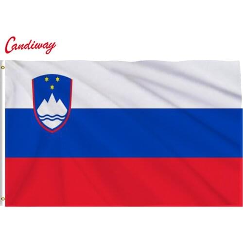 90 x 150cm Slovenia National Flag Hanging Flag Polyester Slovenia National Flag Outdoor Indoor Big Flag for Celebration NN066