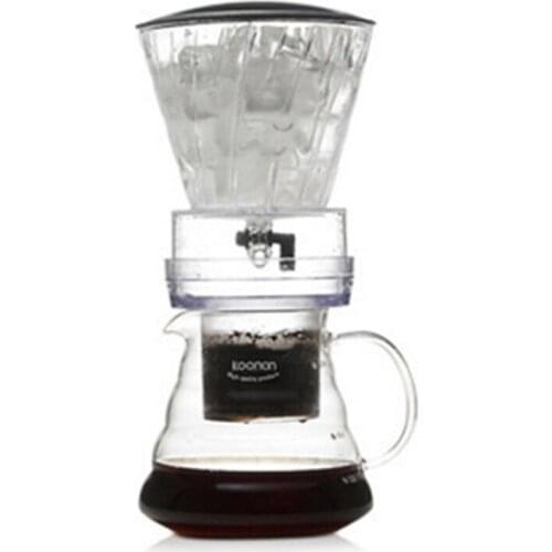 BMBY-Koonan Reusable Ice Drip Coffee Filter Glass Percolators Espresso Kitchen Barista Tools Dripper Pot Ice Cold Brew Cafe Make