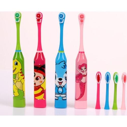 Cartoon Pattern Children Electric Toothbrush Double-sided Tooth Brush Heads Electric Teeth Brush Or Replacement Brush Heads Kids