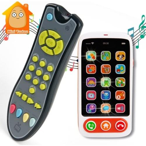 Baby Music Mobile Phone Toys Colorful Electric TV Remote Controller Learning Numbers Early Educational Machine Toys For Kids
