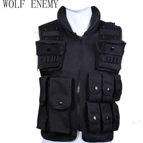 Hot Sale Tactical Vest Cool Mens Hunting Vest Outdoor Black Training Military Army Swat Vests Men Waistcoat Protective Equipment