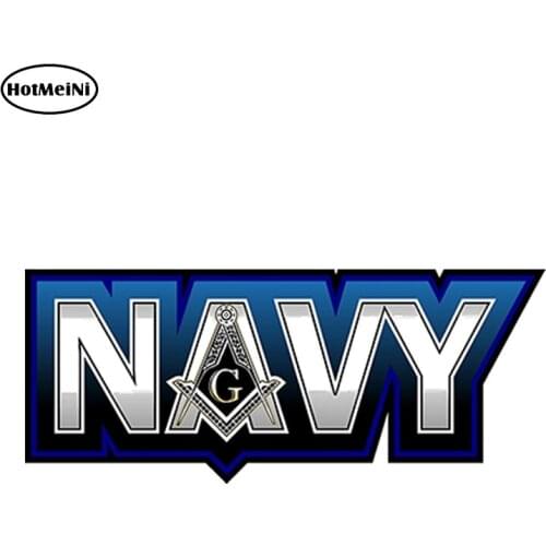 HotMeiNi 15cm x 6cm Car Styling Waterproof Freemasonry Masonic Navy Funny Decal Car Sticker Bumper Doors Windows Accessories