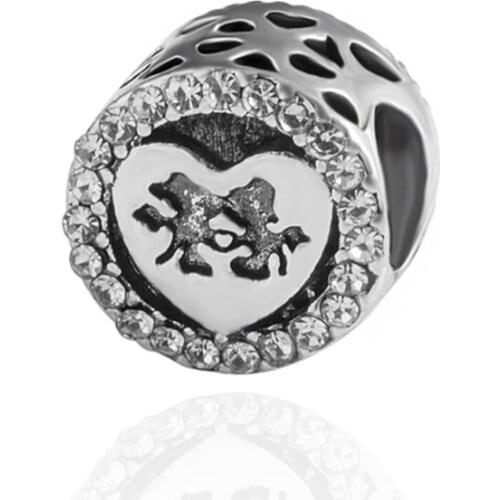 HPXmas Wholesale 5pcs/lot Couple love Diy Bracelet Making Fits Original Charms Fashion Metal Charm Fit Bracelet