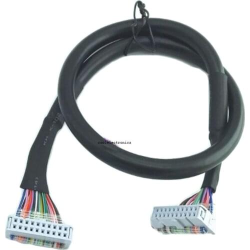 IDC20P IDC 20 Pin 2.54mm Female Terminal Block Breakout PLC Relay Terminals DIN Mounting Shielded Wire Cable 50cm 1/2/3/5m