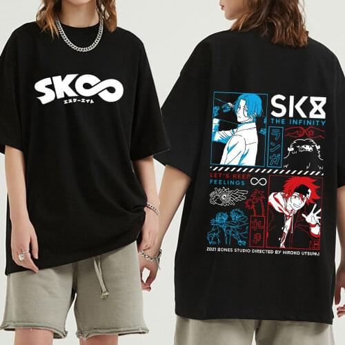 Cool Sk8 The Infinity T-Shirt Summer Women Japanese Anime Tshirts Snow Shadow Reki Joe Cherry Adam Miya Harajuku Unisex Tops
