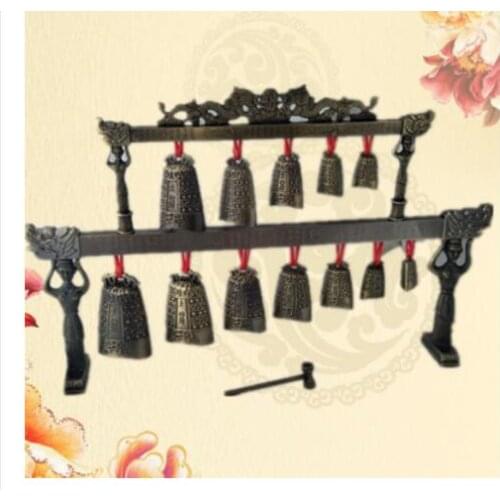 Bells double Terracotta Army ancient Handwork Decorative big bells Chinese Tibet dragon glockens wholesale silver Decoration